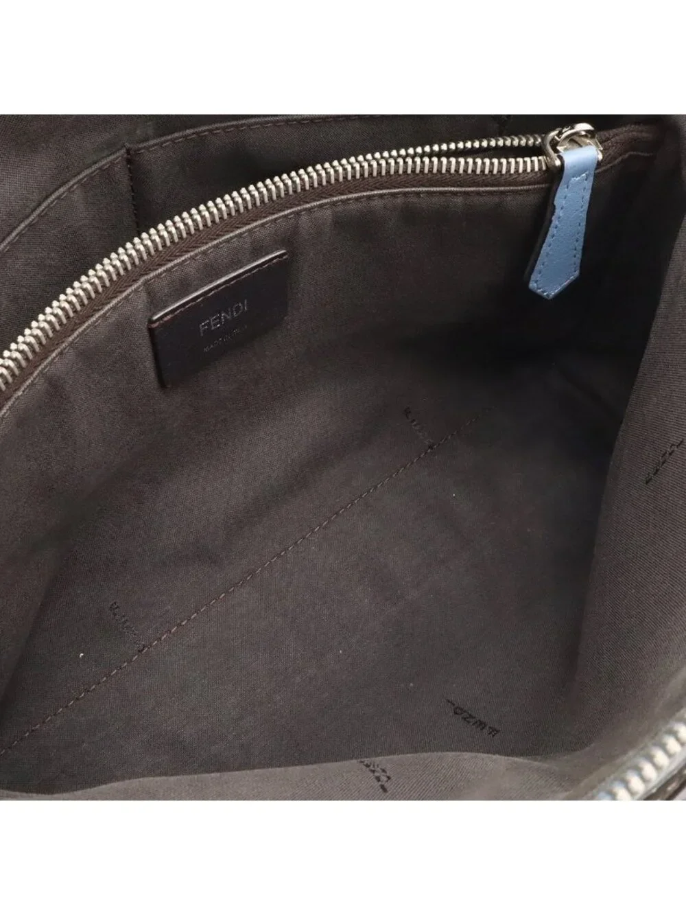 Fendi by the Way Medium 2-Way Shoulder Bag Tricolor Leather Blue Gray